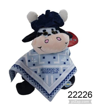 Imagen de PELUCHE VACA FOLKLORICA CON SONIDO 25CM 4.24